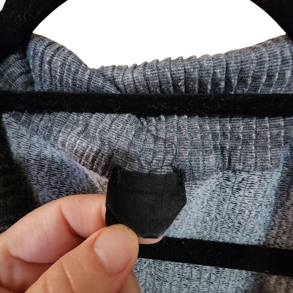 Funshine Oversized Tunic Top W/ Button Front & Asymmetrical Hem For Women Miner - Picture 3 of 3